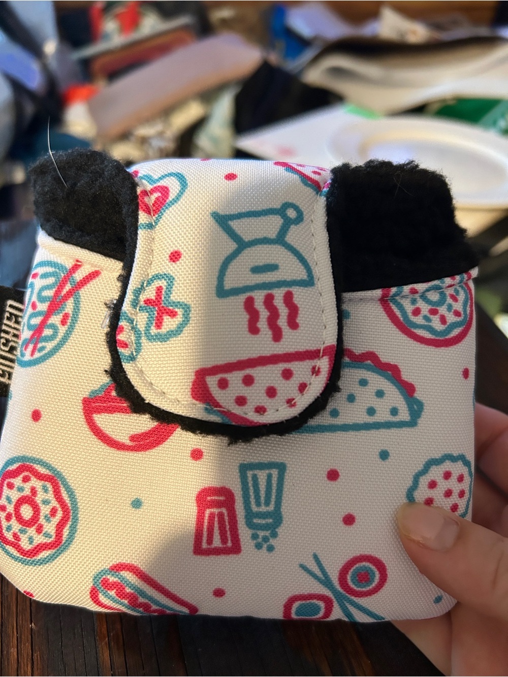 Golf Club Cover  Cute Taco & Pizza Print golf cover- Pink & Teal